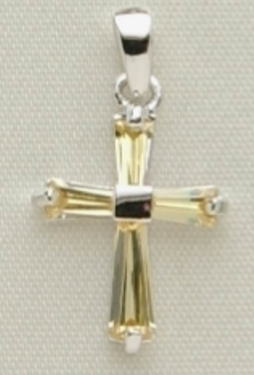 Keep the Faith Birthstone Cross Necklace: November