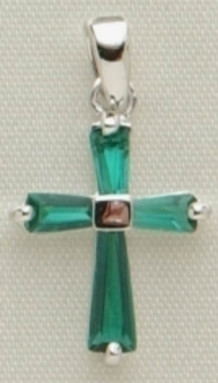 Keep the Faith Birthstone Cross Necklace: December
