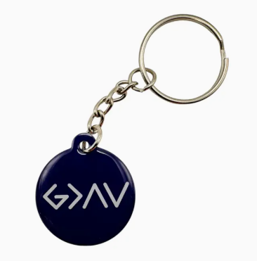 Tap To Pray™ - Prayer Tag Keychains - Color
Navy + God Is Greater