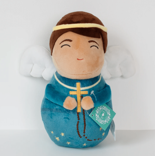 Teal Blue Guardian Angel Shining Light Plush Doll
