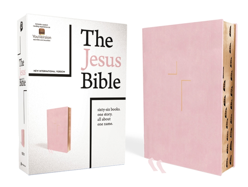 The Jesus Bible, NIV Edition, Leathersoft Over Board, Pink, Indexed, Comfort Print