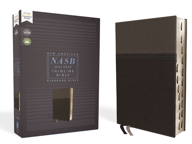 Nasb, Thinline Bible, Leathersoft, Black, Red Letter Edition, 1995 Text, Thumb Indexed, Comfort Print