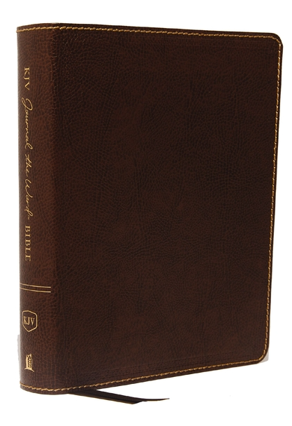 KJV, Journal the Word Bible, Bonded Leather, Brown, Red Letter Edition, Comfort Print