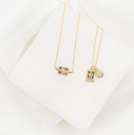 Garment of Grace Petite Scapular Necklace - Gold