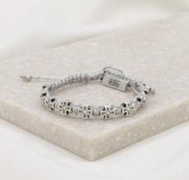 Faith Blessing Bracelet - Metallic Silver