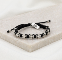 Faith Blessing Bracelet - Black Silver