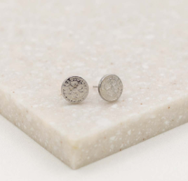 Benedictine Stud Earrings - Silver
