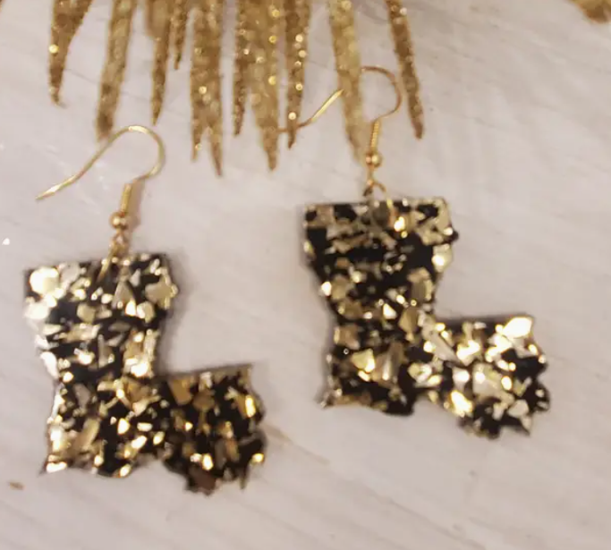 Louisiana State Acrylic Earrings
