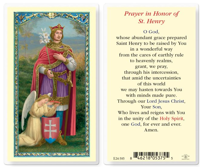 St. Henry Holy Card