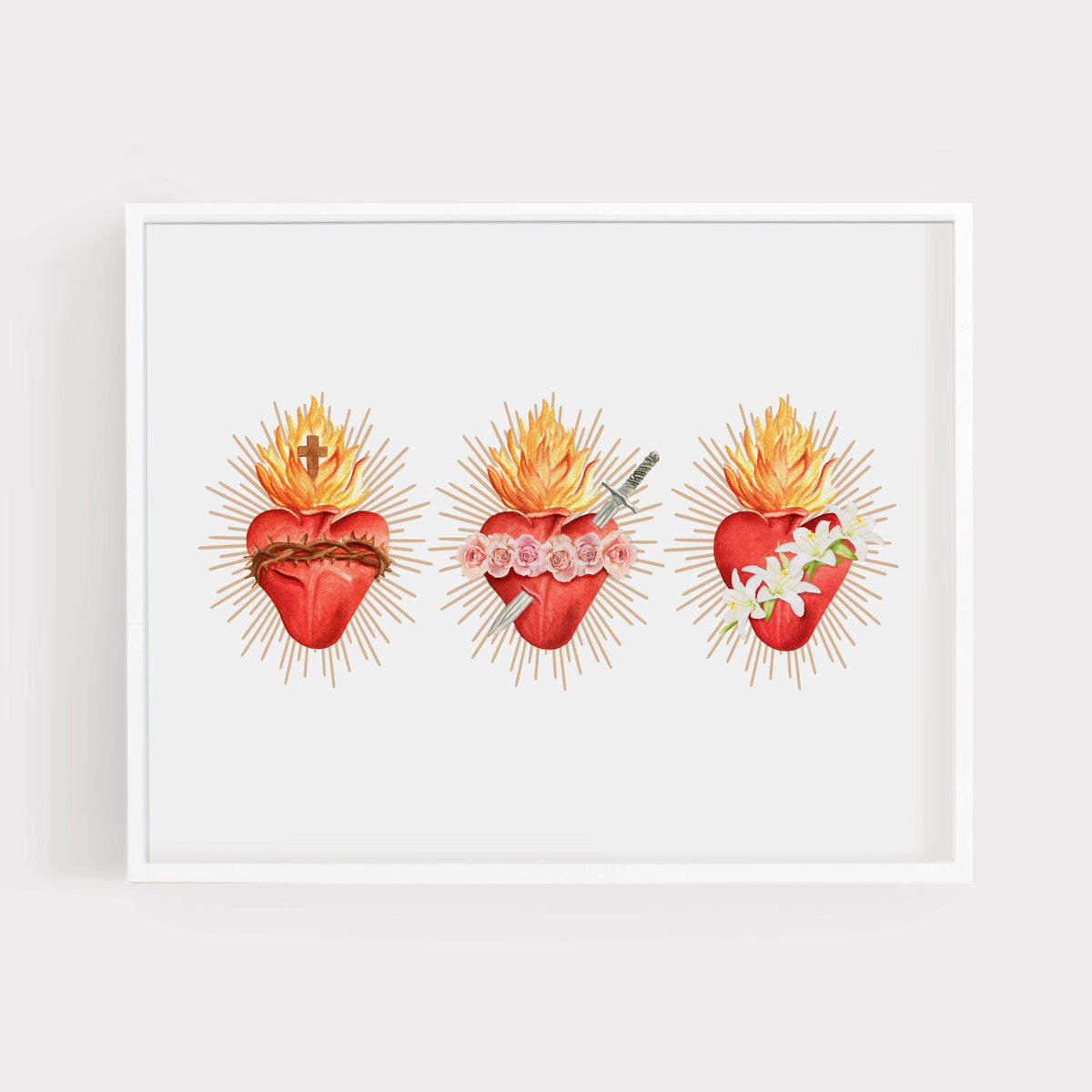 Three Hearts of the Holy Family | Art Print