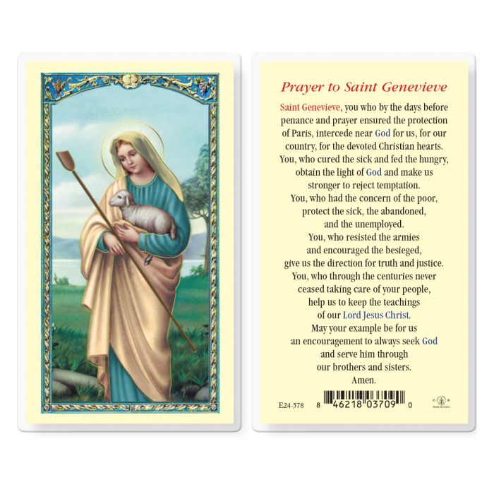 St. Genevieve Prayer Card