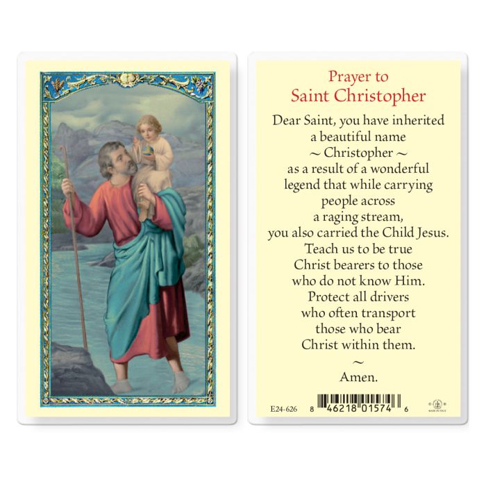 St. Christopher Prayer Card