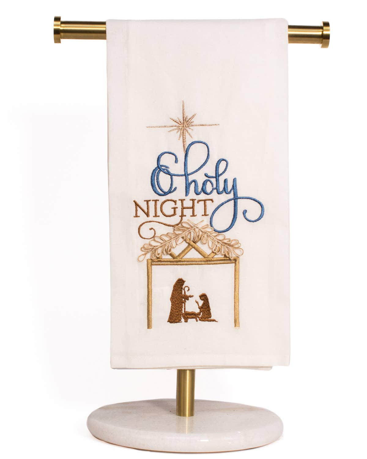 O Holy Night Hand Towel White/Gold 20x28