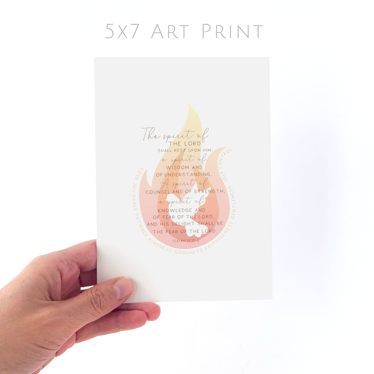 Gifts of the Holy Spirit | Isaiah 11:2-3 | Art Print