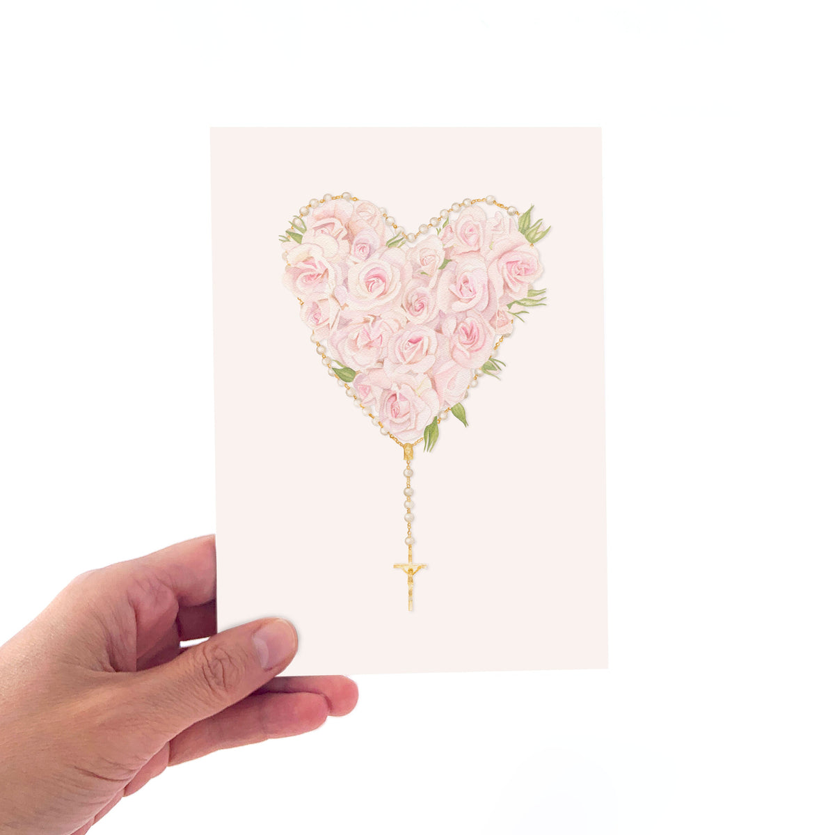 Rose Heart + Rosary | Art Print