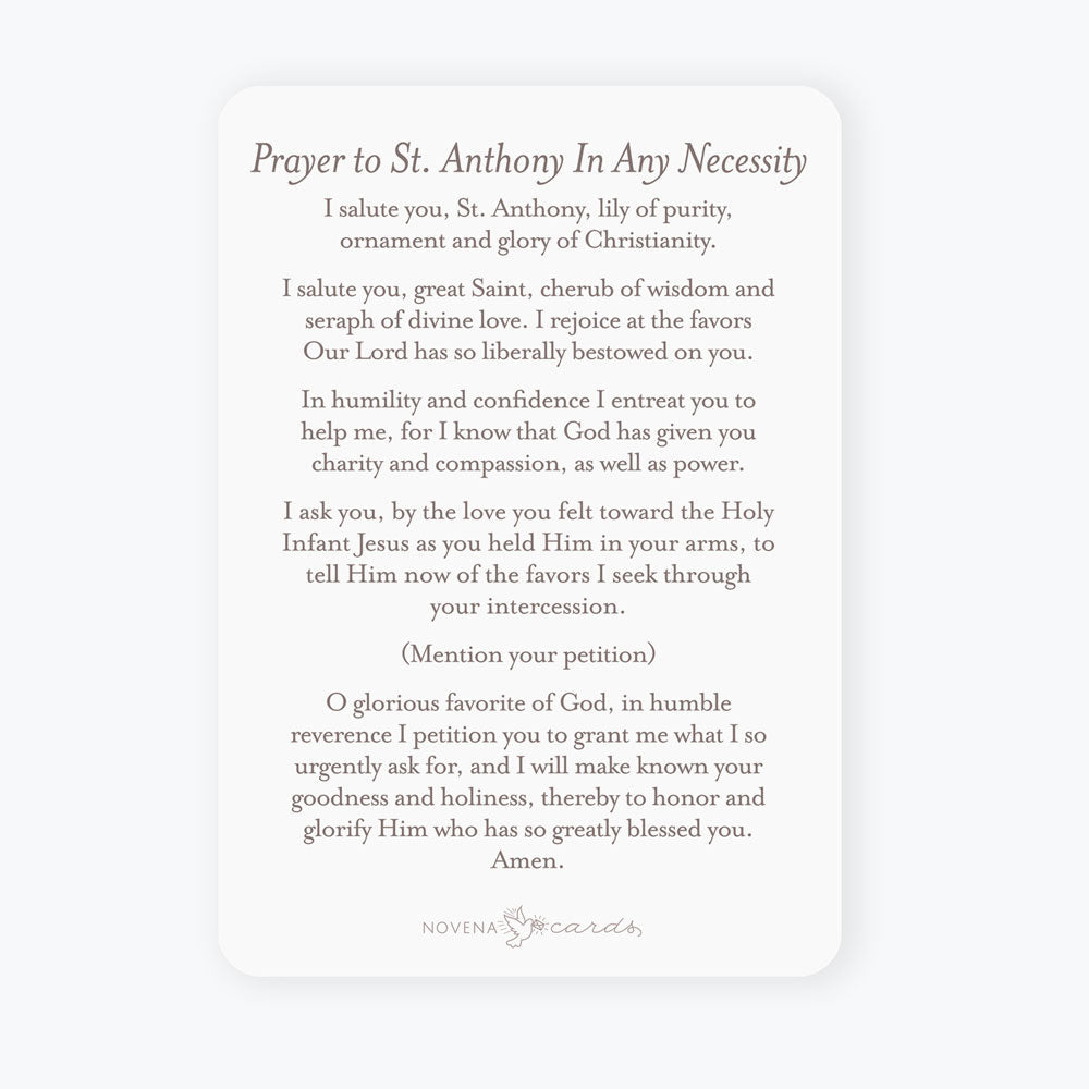 St. Anthony Prayer Card | Pray For Us