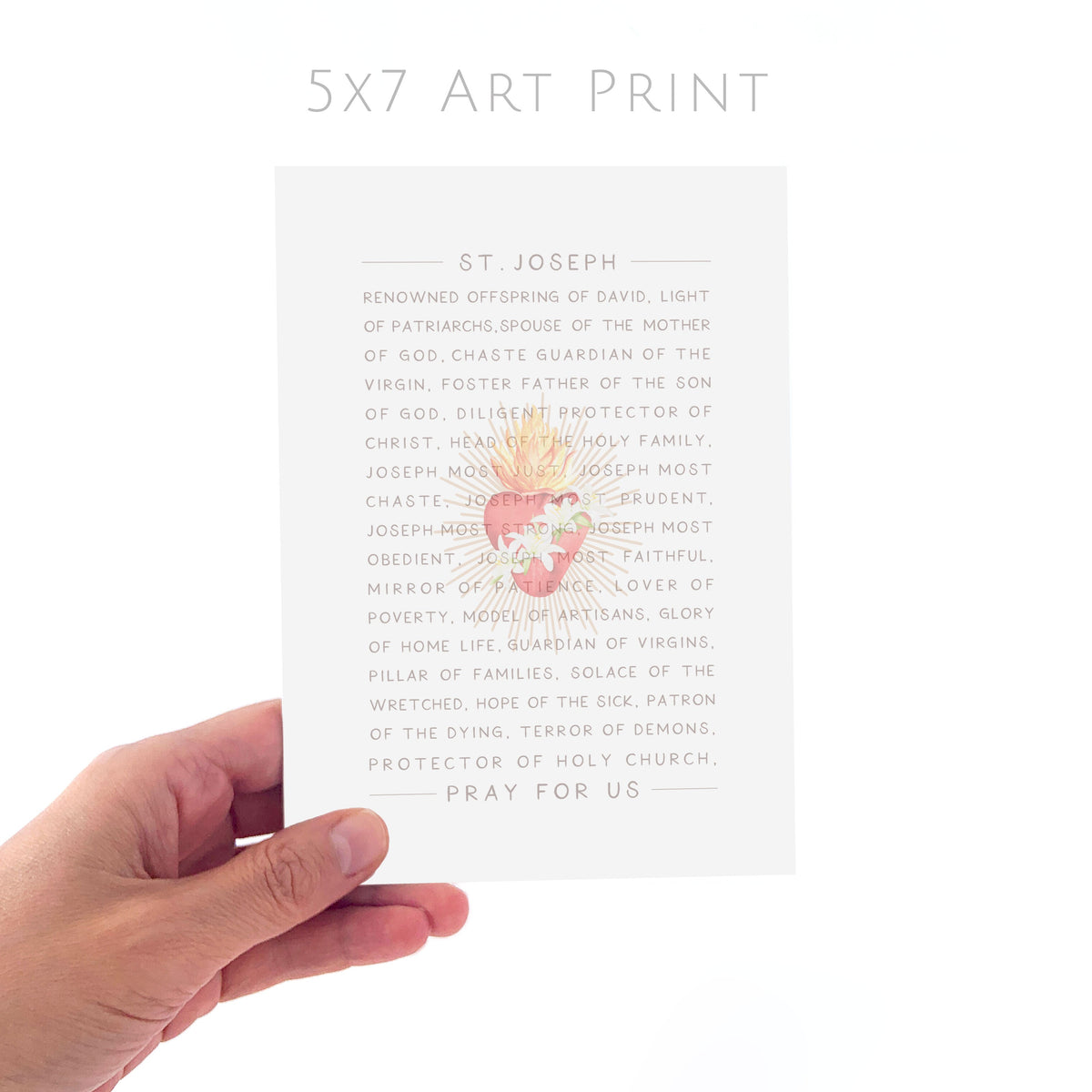 Titles of St Joseph | Art Print | Watermark Design