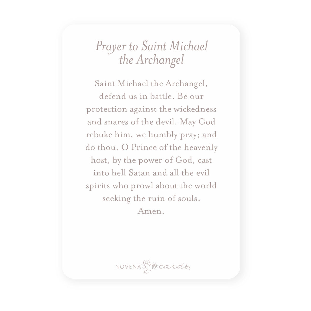 St. Michael the Archangel | Pray for Us | Prayer Card