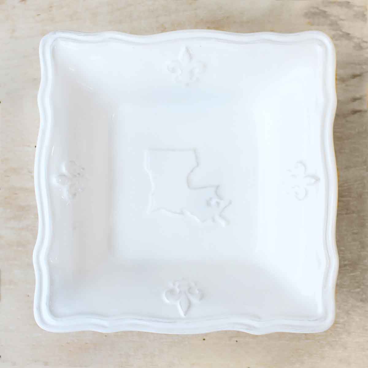 Louisiana Tidbit Dish   White