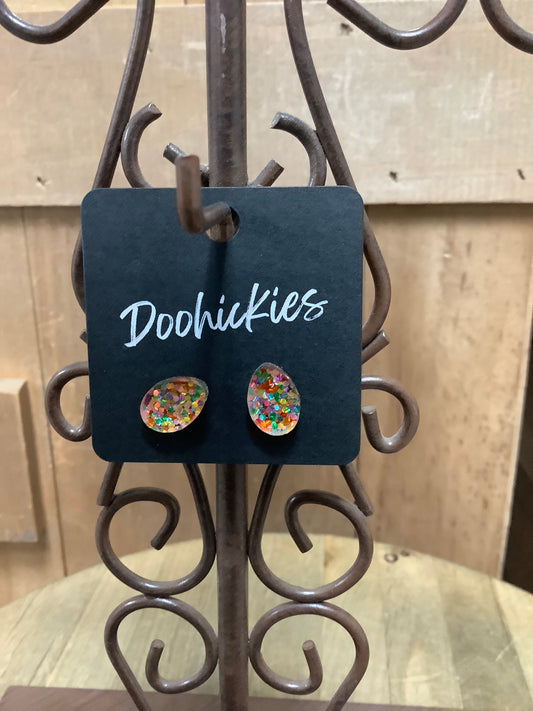 13mm Easter Eggs -Easter Earrings - Pink