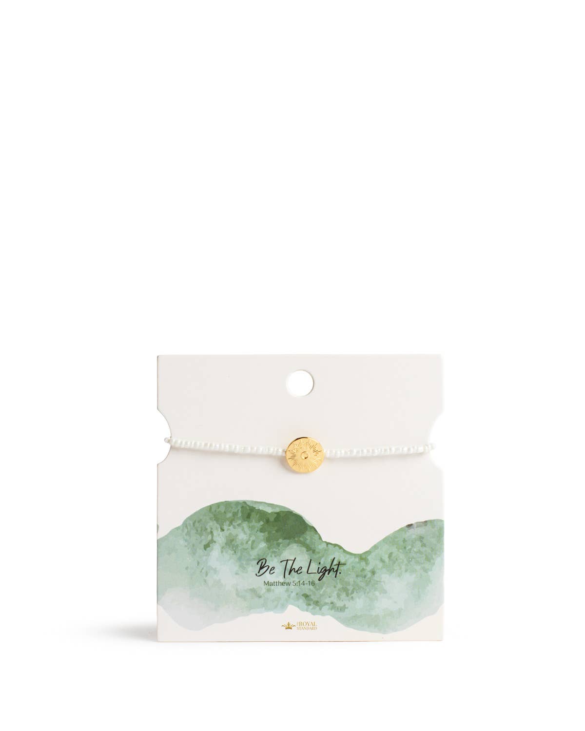 Be The Light Bracelet   Gold/White