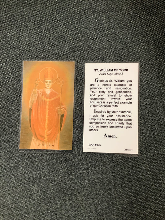 St. William of York Prayer Card