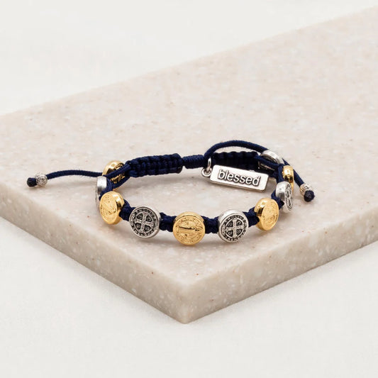 Benedictine Blessing Bracelet - Navy / Mixed