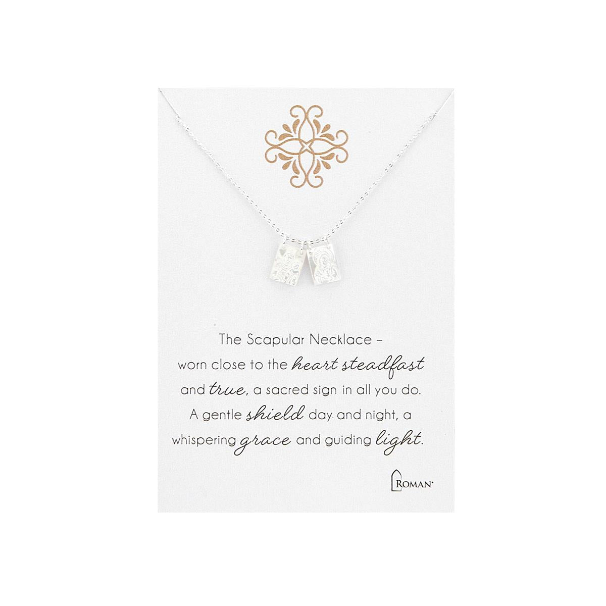 Silver Scapular Shell Necklace