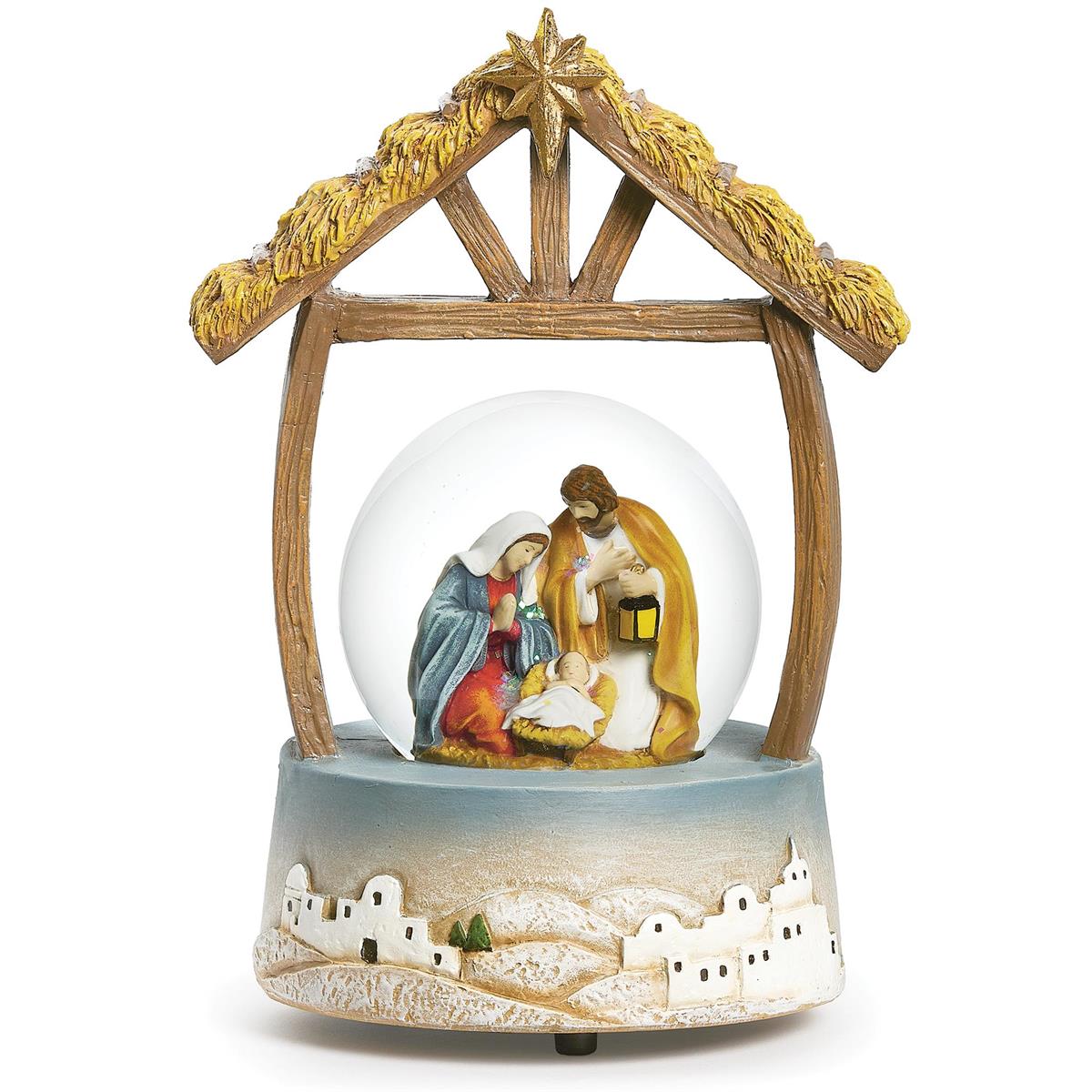 Musical Holy Family Dome in Manger
