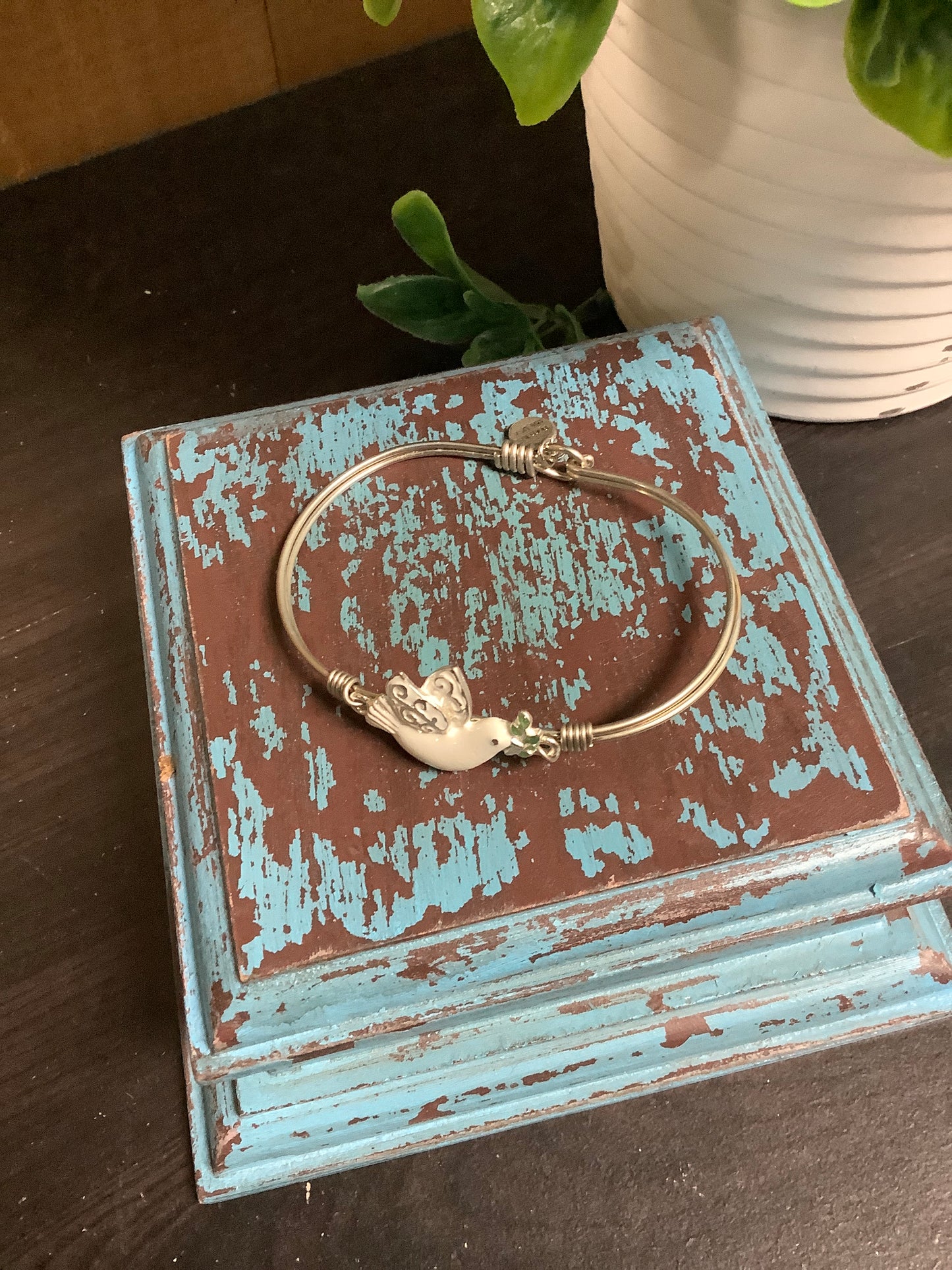 Dove of Peace Bangle Bracelet