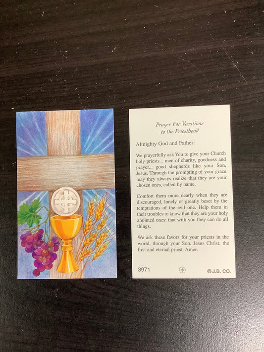 Priesthood Paper Prayer Card