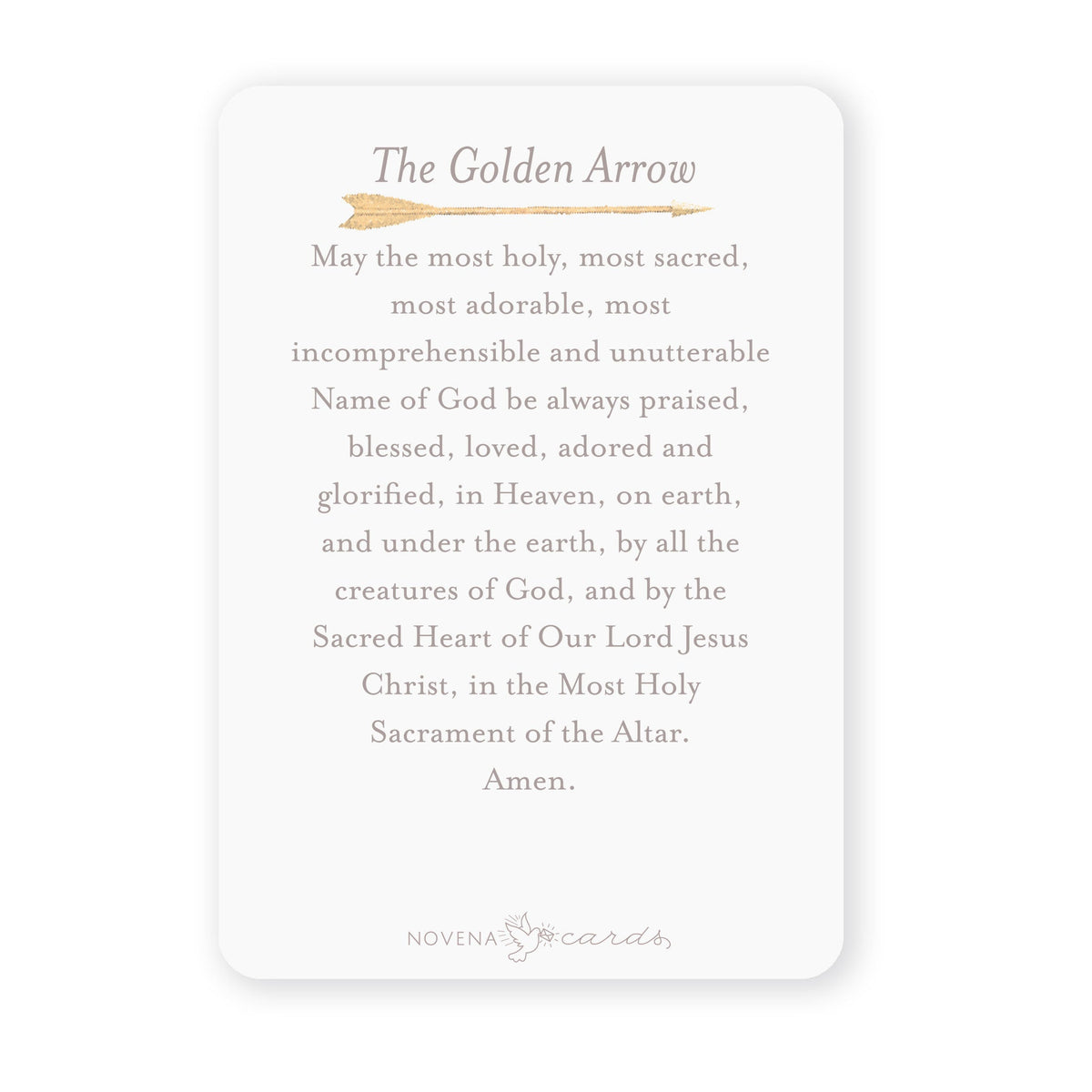 Golden Arrow Prayer Card