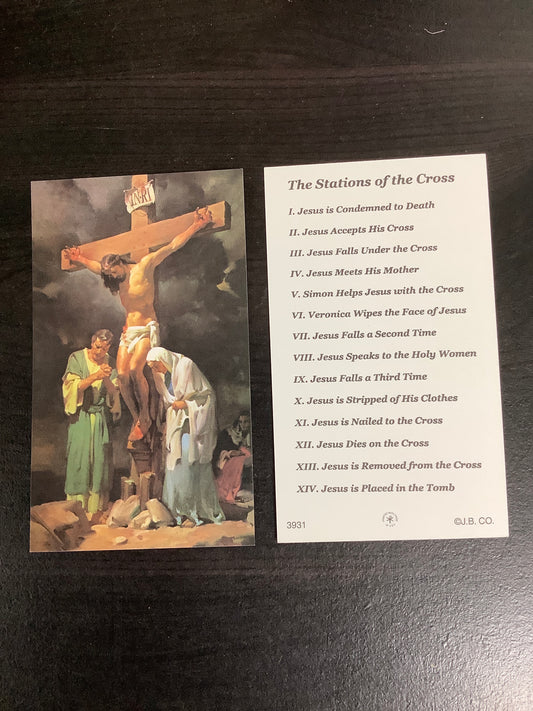 Stations of the Cross Paper Prayer Card