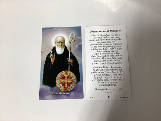 St. Benedict Paper Prayer Card