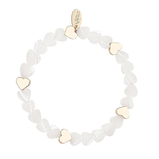 Gold Child Heart Stretch Bracelet