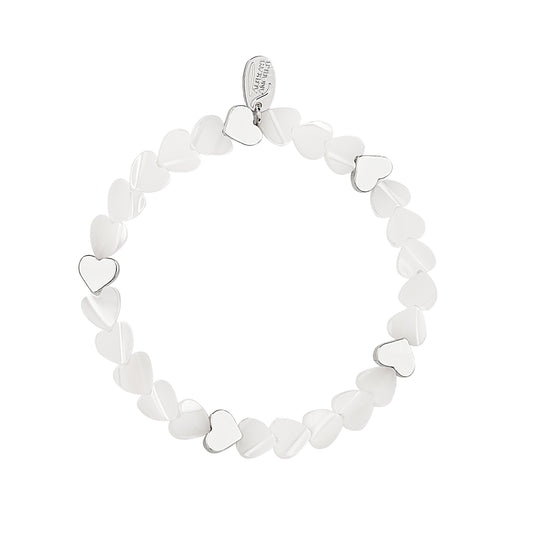 Silver Child Heart Stretch Bracelet