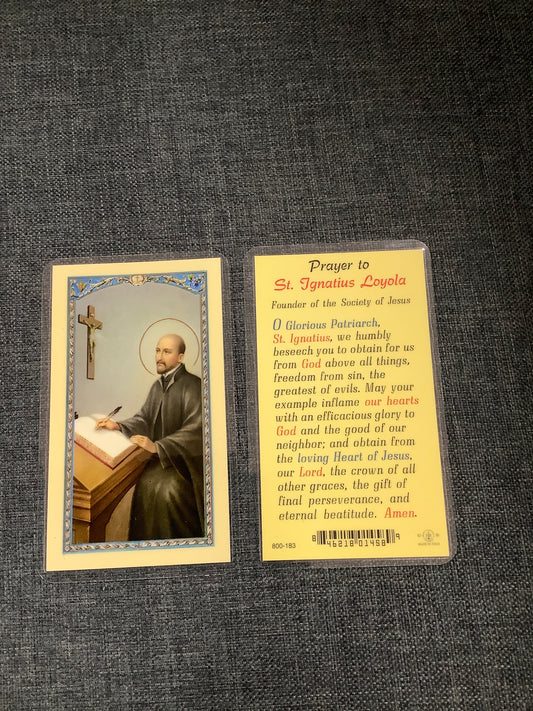 St. Ignatius Loyola Prayer Card