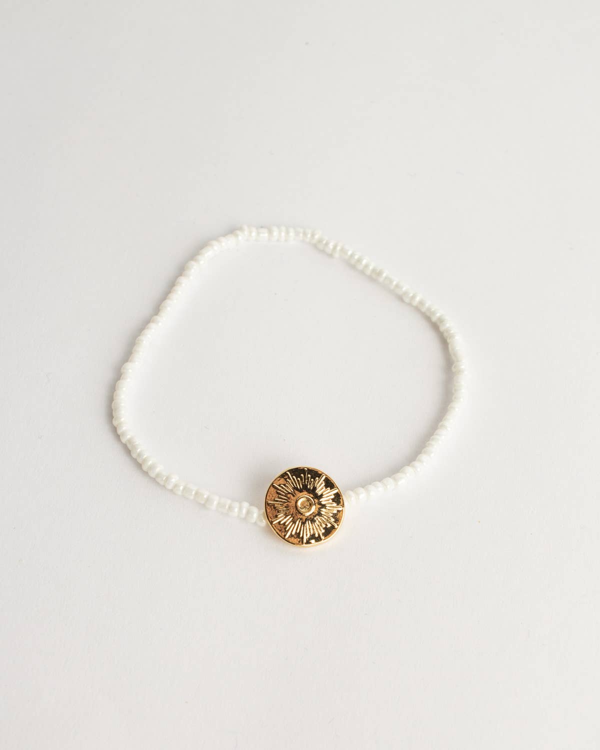 Be The Light Bracelet   Gold/White