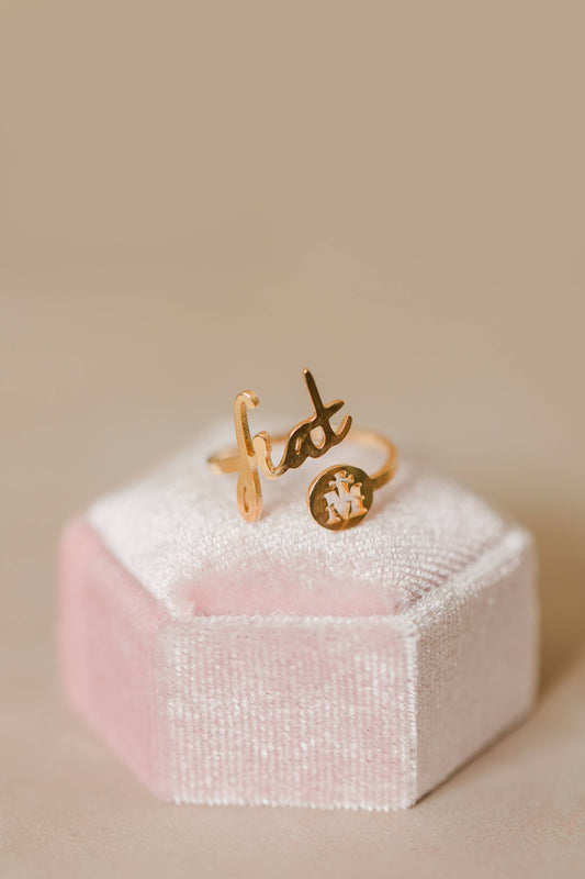 Fiat Adjustable 18k Gold Stacked Ring