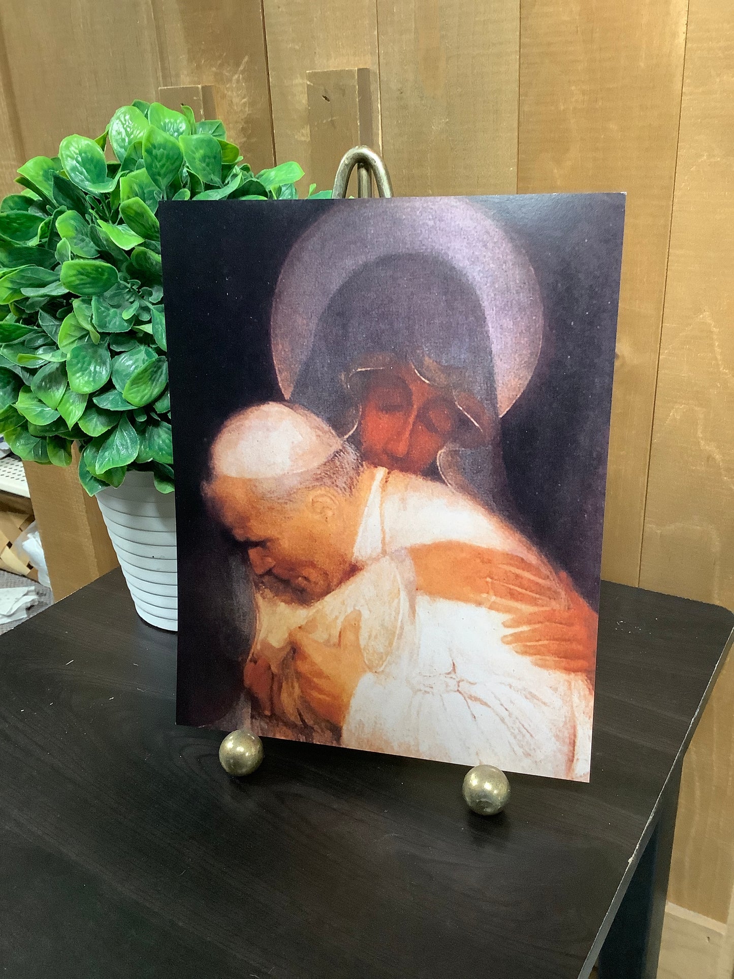 8x10 Print Pope JPII and Mary