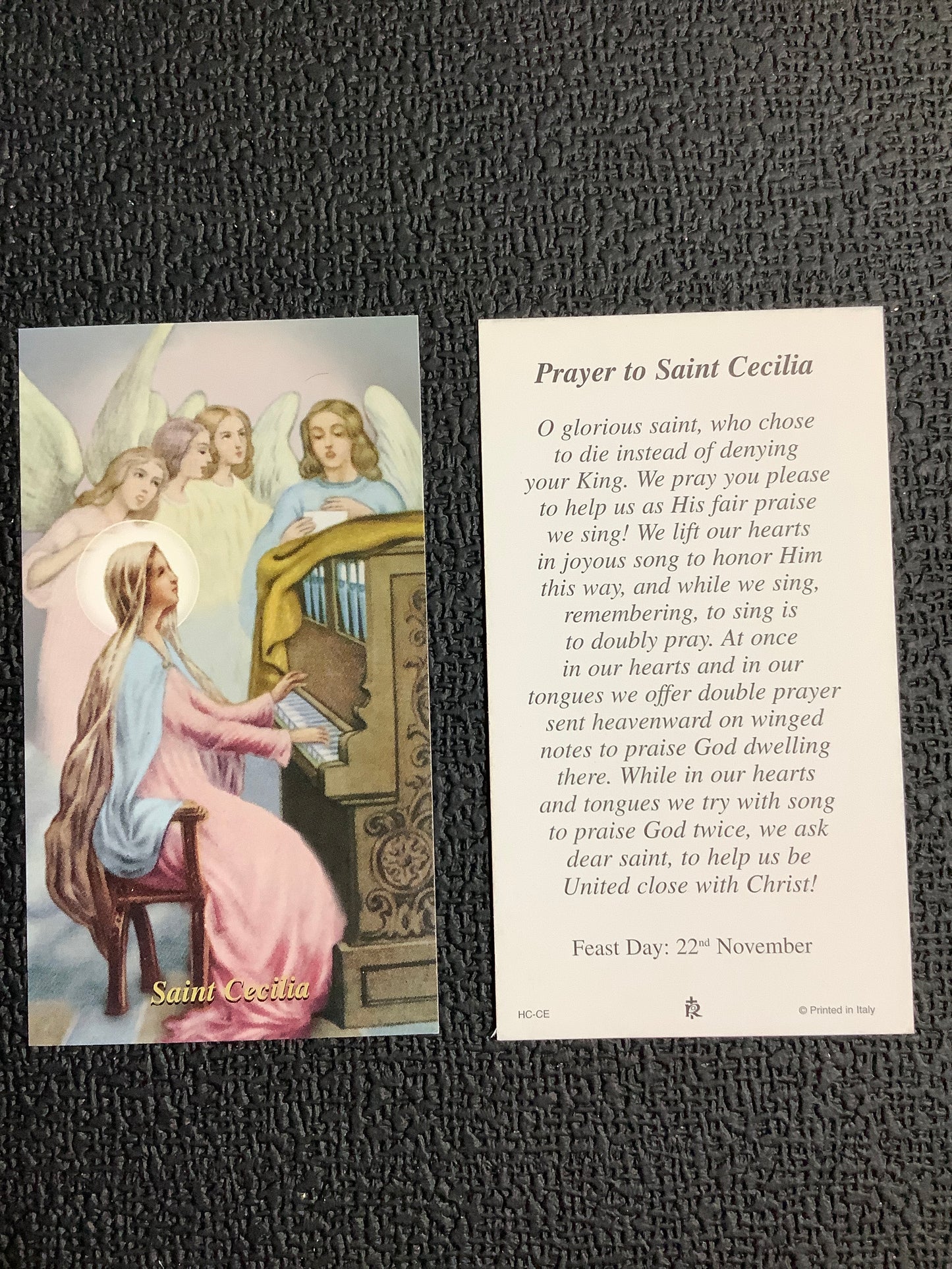 St. Cecilia Paper Prayer Card