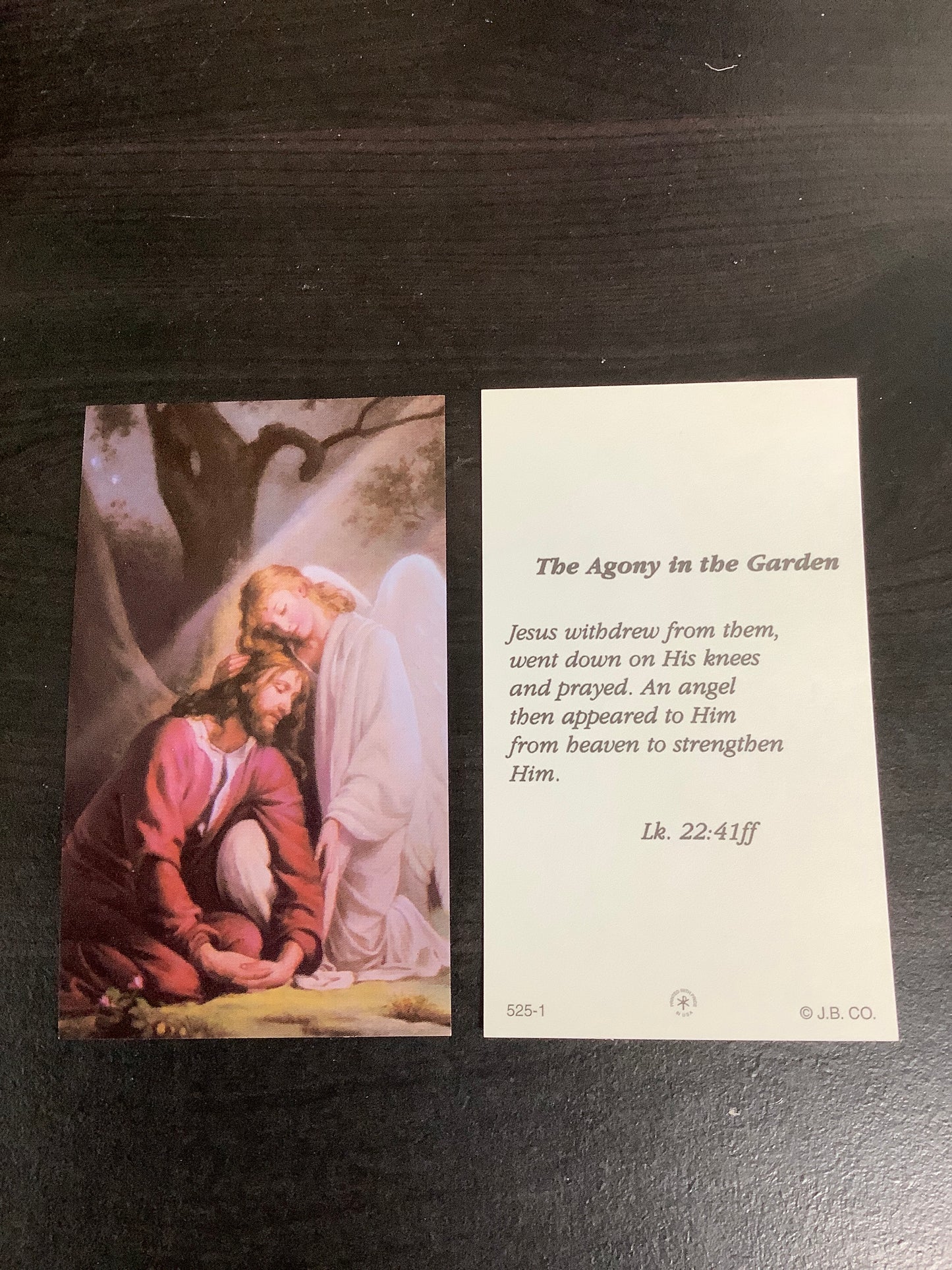 Agony in the Garden Paper Prayer Card