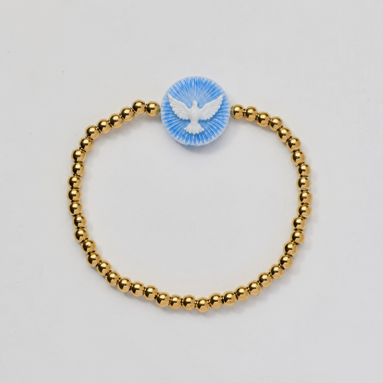 Holy Water Dove Cameo Bracelet