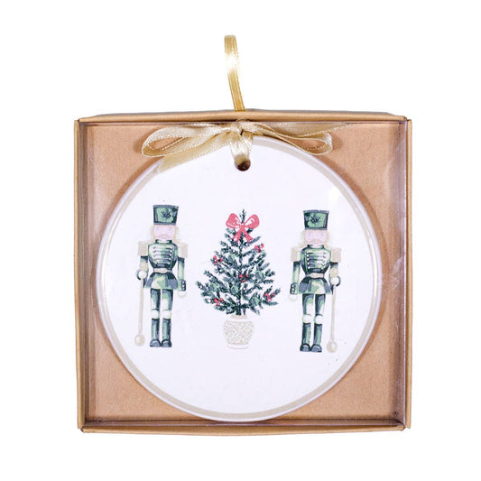 Watercolor Nutcracker Ornament   White/Multi   4"