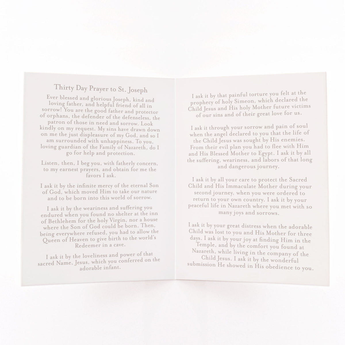 30 Day St. Joseph Novena Prayer Card | Light Blue