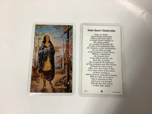 St. Kateri Tekakwitha Prayer Card