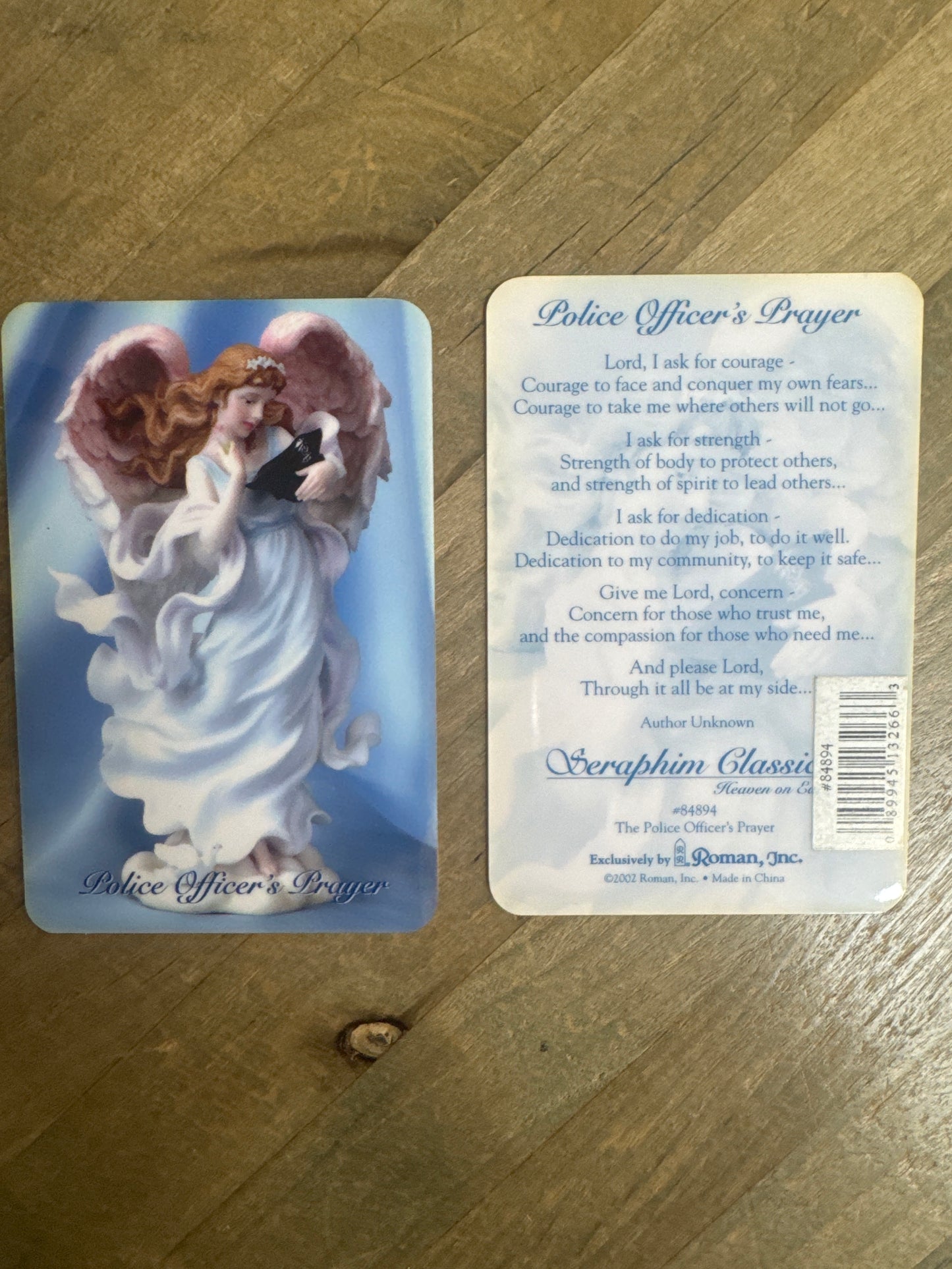 Laminated Prayer Card- Police Officer's Prayer