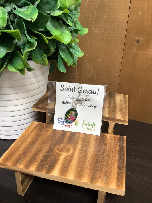 St. Gerard Painted Pewter Medal