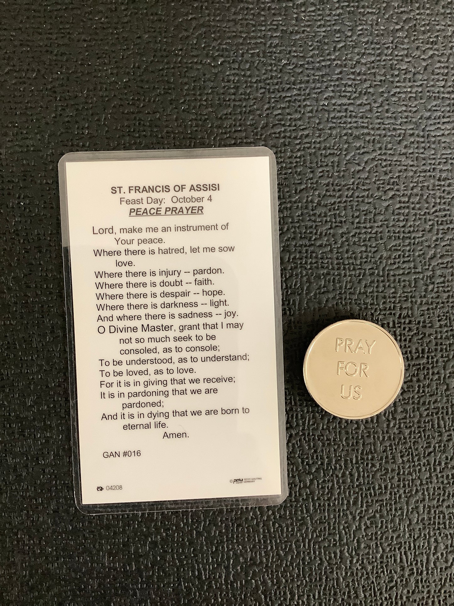 Prayer Card and Pocket Token - St. Francis