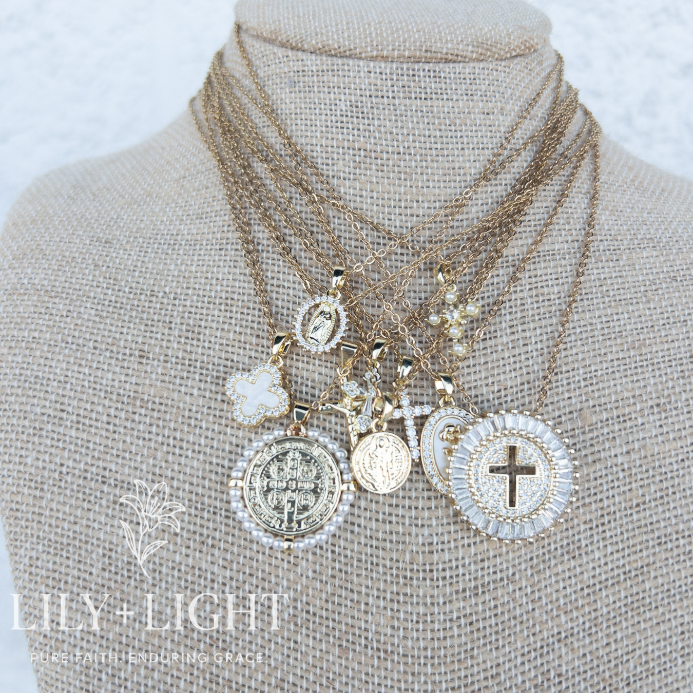 Light Necklace, Gold